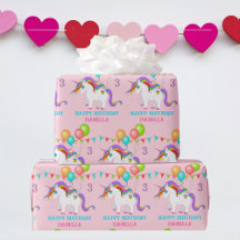 Colorful Unicorn Birthday Persoonlijke naam en lee