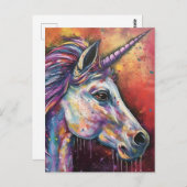 Colorful Unicorn Briefkaart (Voorkant / Achterkant)