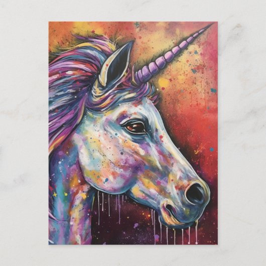 Colorful Unicorn Briefkaart (Voorkant)