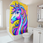 Colorful Unicorn Douchegordijn (In situ)