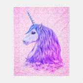 Colorful Unicorn Fleece Deken (Voorkant)