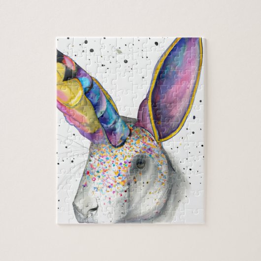 Colorful Unicorn Rabbit Legpuzzel (Verticaal)