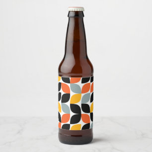 Colorful, uniek, trendy, urban leaf concept bier etiket