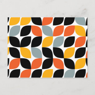 Colorful, uniek, trendy, urban leaf concept briefkaart