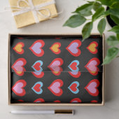 Colorful Valentijn Hearts Pattern Tissuepapier (Geschenk)