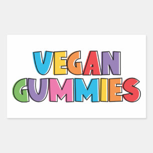 Colorful Vegan Gummies Rechthoekige Sticker