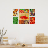 Colorful vegetable collage poster (Cuisine)