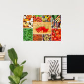 Colorful vegetable collage poster (Bureau à domicile)
