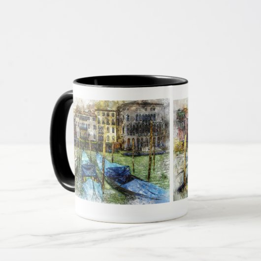 Colorful Venice Blue Gondolas Mok (Voorkant links)