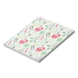 Colorful vintage kerstman notitieblok