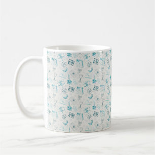 Colorful vintage-kerstpatroon koffiemok