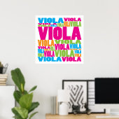 Colorful Viola Poster (Thuiskantoor)