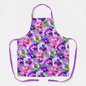 Colorful Violets Pansy Flower Pattern Schort (Voorkant)