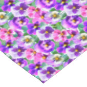 Colorful Violets Pansy Flower Pattern  Tafelkleed (Gekanteld)