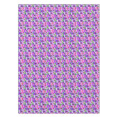 Colorful Violets Pansy Flower Pattern  Tafelkleed (Voorkant)