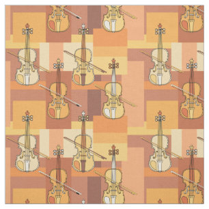 Colorful Violin Blocks Stof