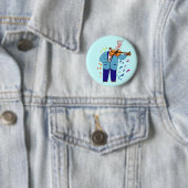 Colorful Violinist Button (In situ)