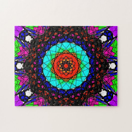 Colorful Visionary Mandala Legpuzzel (Horizontaal)