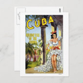 Colorful  Visit Cuba Dancer Briefkaart (Voorkant / Achterkant)