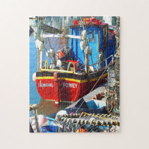 Colorful Vissen Boat aan de Quayside Legpuzzel