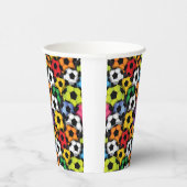 Colorful Voetballen Design Cup Papieren Bekers (Rechts)