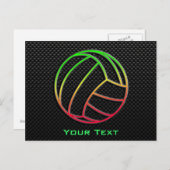 Colorful Volleyball Briefkaart (Voorkant / Achterkant)