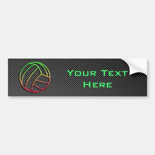 Colorful Volleyball Bumpersticker (Voorkant)