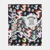 Colorful Volleyball Pattern Fleece Deken (Voorkant)