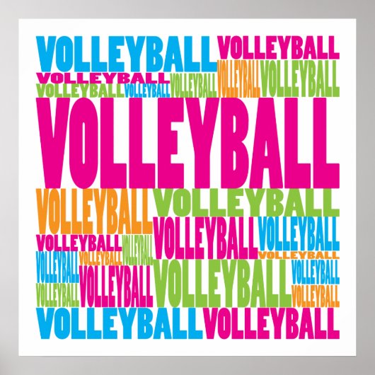Colorful Volleyball Poster (Voorkant)