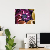 Colorful Vortex Spiral Poster (Thuiskantoor)
