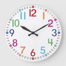 Colorful wall clock, round acrylic clock grote klok