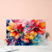Colorful Watercolor Flowers Vibrant Art Acryl Bord (Huwelijk)