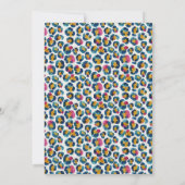 Colorful Watercolor Leopard Print Pattern Kaart (Achterkant)
