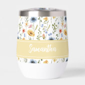 Colorful Watercolor Monogram Spring Wildflower (Voorkant)