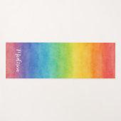 Colorful Watercolor Rainbow  Yogamat (Voorkant (horizontaal))
