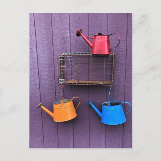 Colorful Watering Cans Briefkaart (Voorkant)