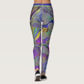 Colorful Waterverf Abstract Artsy Pattern Leggings (Achterkant)