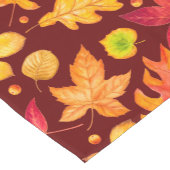 Colorful Waterverf Autumn Leaves Korte Tafelloper (Hoek)