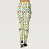 Colorful Waterverf Flower Pattern Leggings (Achterkant)
