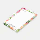 Colorful Waterverf Flowers Lijst Post-it® Notes (Schuin)