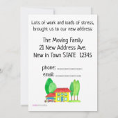 Colorful waterverf house New address card Aankondiging (Achterkant)