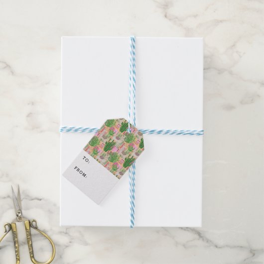 Colorful Waterverf Llama Pattern Cadeaulabel (Met Touw)