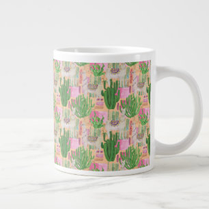 Colorful Waterverf Llama Pattern Extra Grote Beker