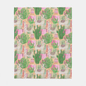 Colorful Waterverf Llama Pattern Fleece Deken (Voorkant)