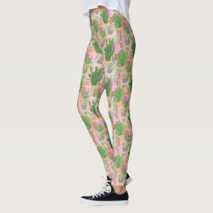 Colorful Waterverf Llama Pattern Leggings