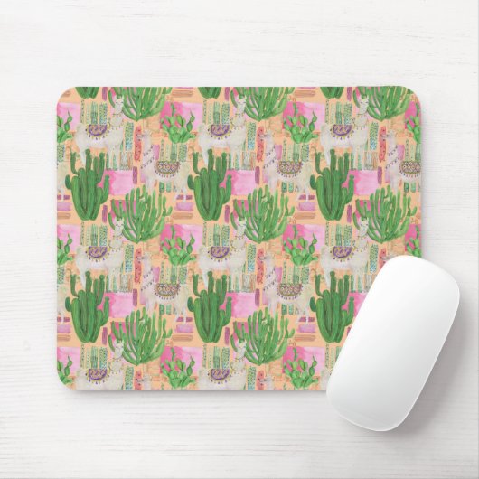 Colorful Waterverf Llama Pattern Muismat (Met muis)