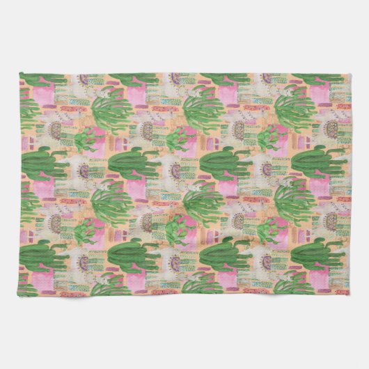 Colorful Waterverf Llama Pattern Theedoek (Horizontaal)