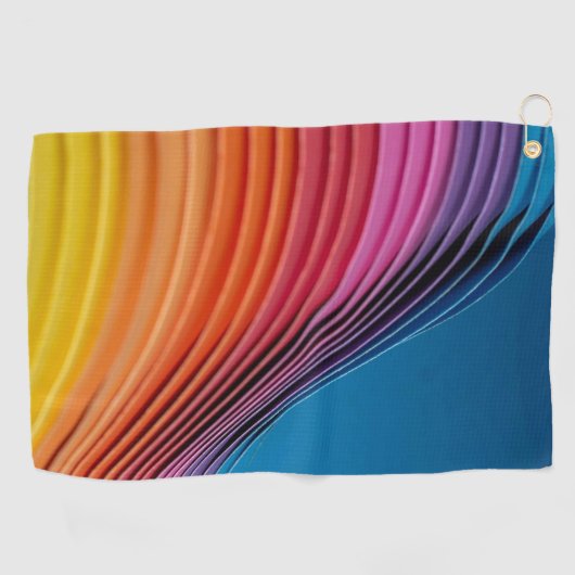 Colorful Wave Golfhanddoek (Horizontaal)