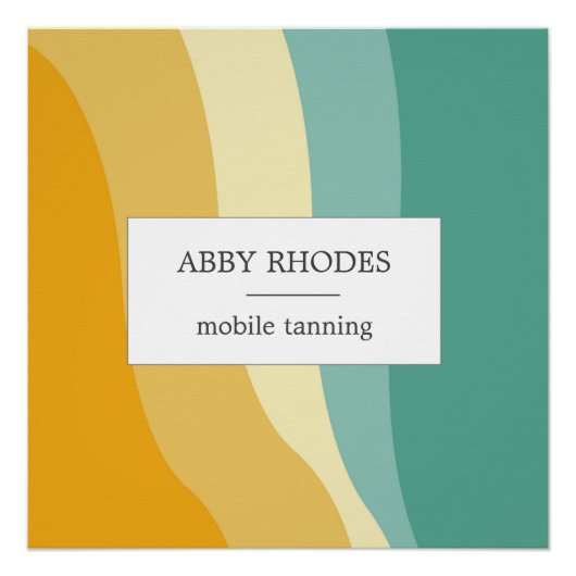 Colorful wave lines personalized perfect poster (Voorkant)