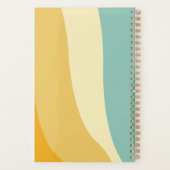 Colorful wave lines personalized planner (Achterkant)